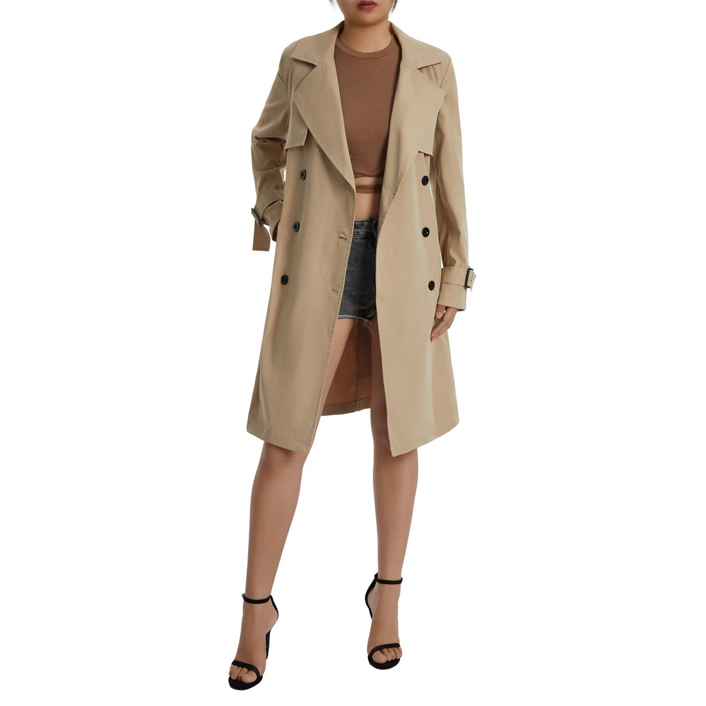 Avelena - eleganter trendiger schicker Trenchcoat