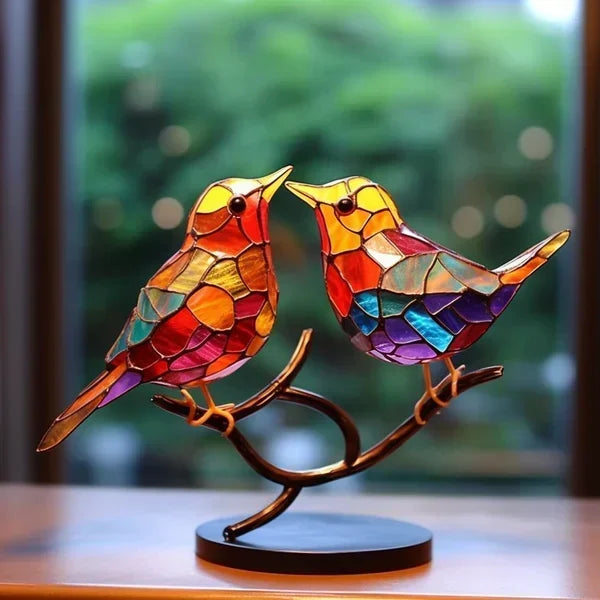 Avelena | Luxus Vogel Figuren aus Farbigem Glas Eleganbird