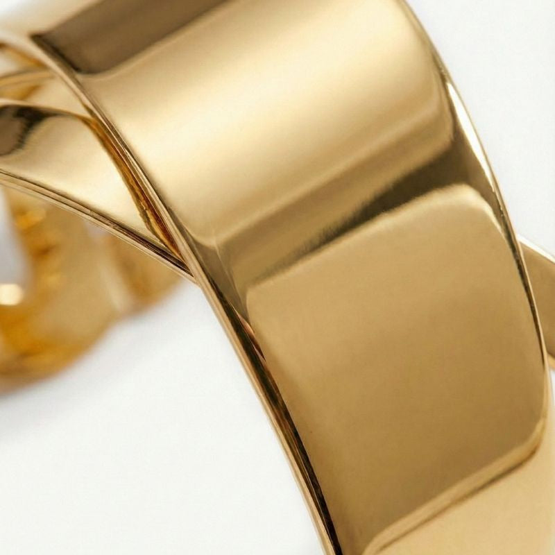 Damen Breites Armreif-Armband in Goldoptik mit Überkreuz-Design | Shop Nory