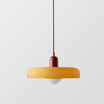 Avelena |  Pendelleuchte aus farbigem Glas | Elegante Hängeleuchte im Bauhaus-Stil | Designlampe für Wohnzimmer & Esszimmer
