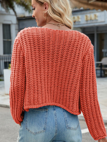 Avelena | Strickjacke mit Rundhalsausschnitt, Knöpfen und Taschen