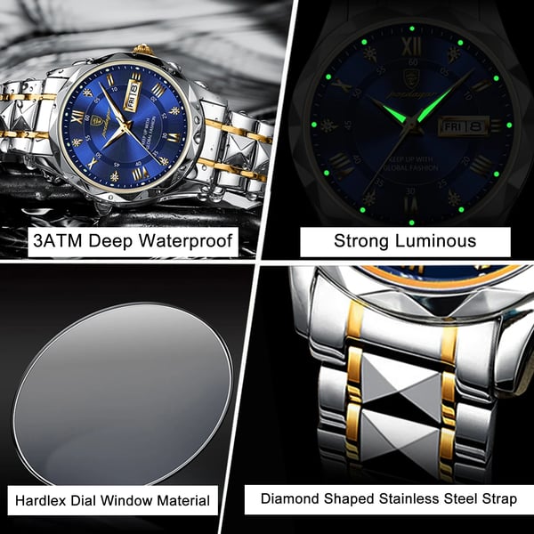 Avelena | 2023 Weihnachtsverkauf Heißverkauf Wasserdicht Top Marke Luxus Mann Armbanduhr mit leuchtenden
