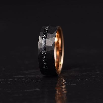 Avelena | 8Mm Schwarze Turmalin Wolframkarbid Ring Ares