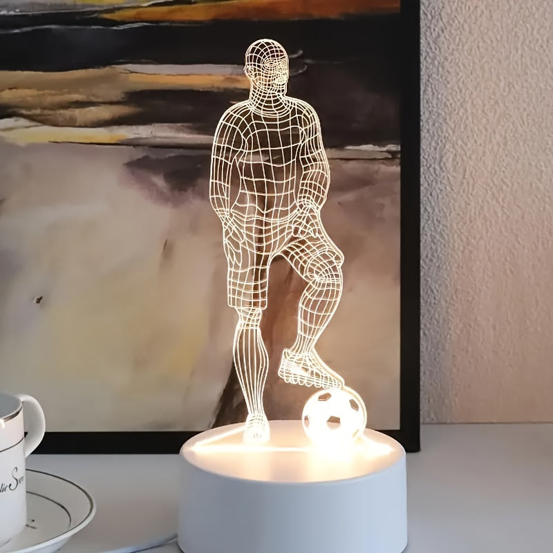 Avelena | Fußballer 3D Lampe – Für eine sportliche Atmosphäre
