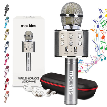 Avelena | Tragbares Karaoke-Mikrofon - Mikrofon mit integriertem Bluetooth-Lautsprecher - Kompatibel mit IOS- und Android-Geräten