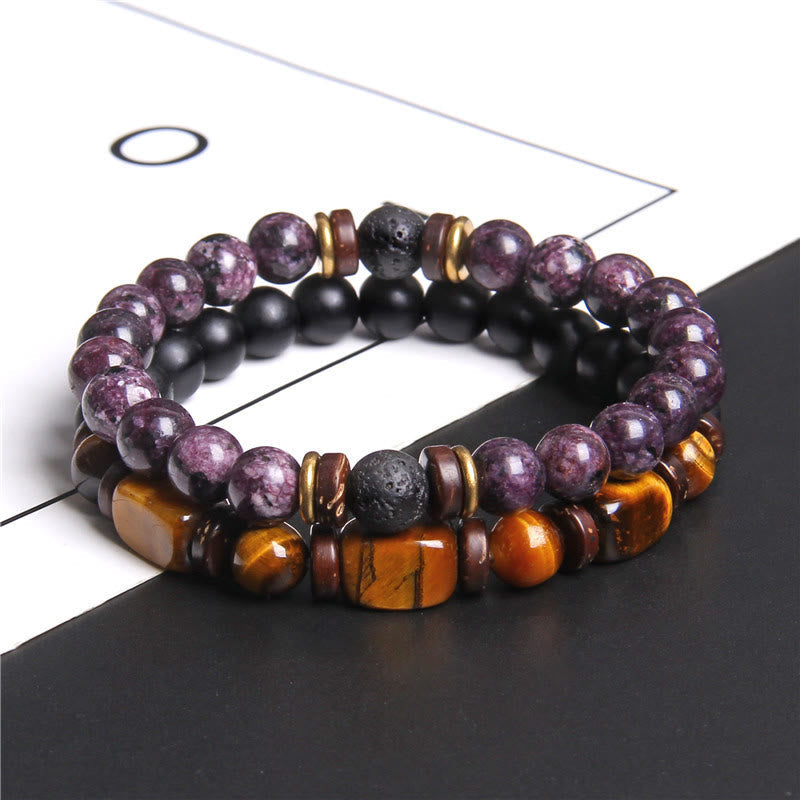 Avelena | Afrikanisch Türkis & Tigerauge Armband Naya