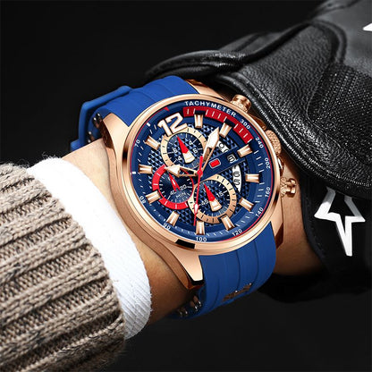 Avelena | Wasserdichte Motorsport-Uhr für Männer mit leuchtend