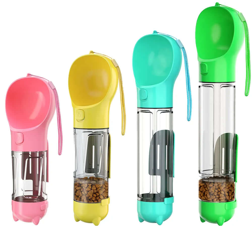 Avelena | 3-in-1 Hunde Trinkflasche Wassernapf Futterbehälter