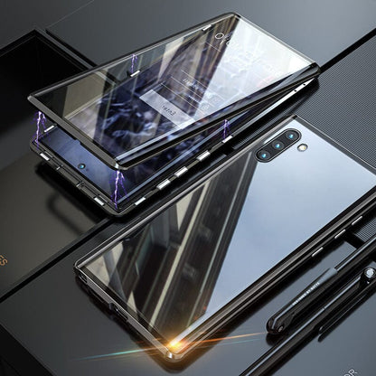 Avelena | Magnetisches gehärtetes Glas doppelseitige Handyhülle für Samsung