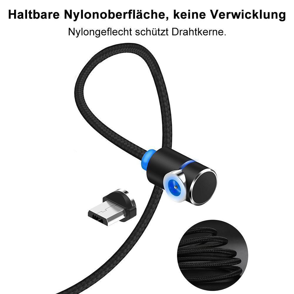 Avelena | Bequee 3 in 1 magnetisches Ladekabel für Lightning, Micro und Type C, 2m