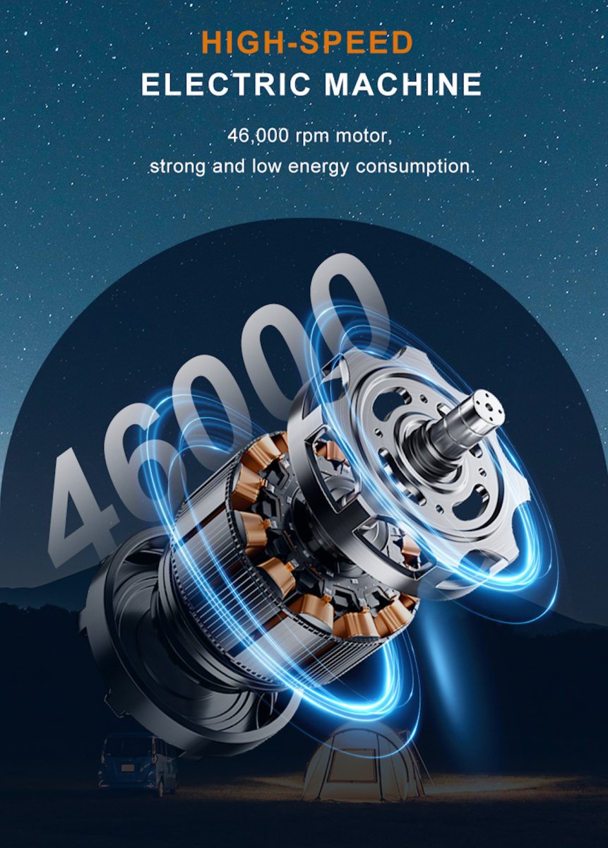 Avelena | 5 In 1-Luftpumpe Inflatable Luftpumpe mit Licht, Deflation, Ventilator und Powerbank