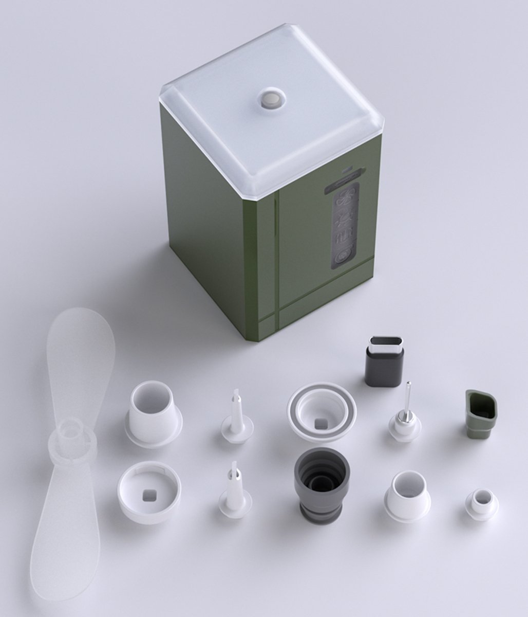 Avelena | 5 In 1-Luftpumpe Inflatable Luftpumpe mit Licht, Deflation, Ventilator und Powerbank
