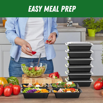 Avelena | 50-Pack wiederverwendbare Meal Prep Behälter mit Deckel, auslaufsicher