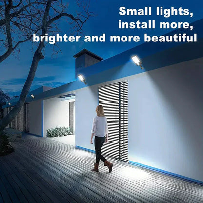 Avelena | 5000LM Solar-Flutlicht mit Bewegungsmelder | Außen-Sicherheitslicht von Dämmerung bis Morgengrauen