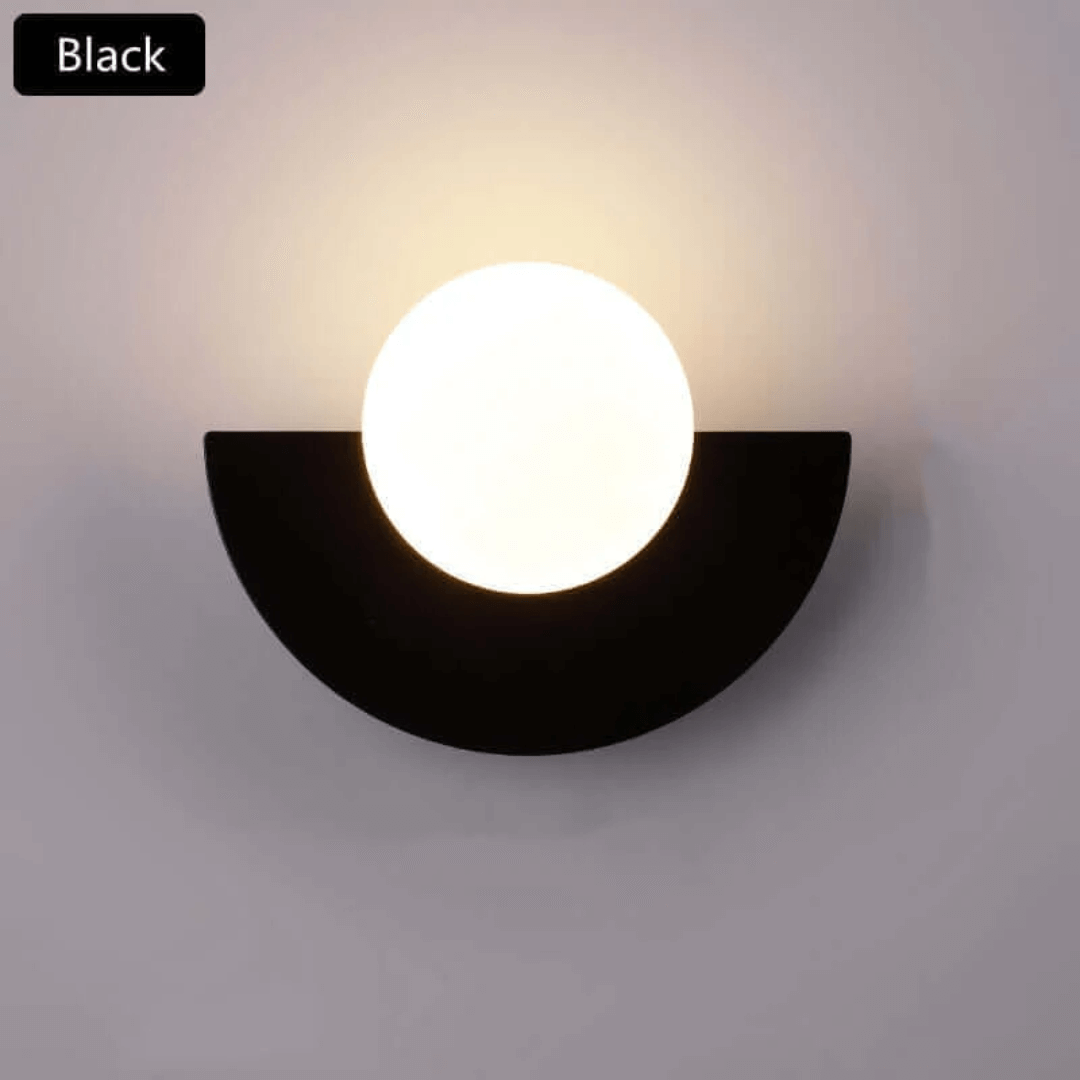 Avelena | Metallische Halbmook Wandlampe