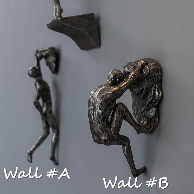 Avelena | 3D Wand Skulptur Kletterfigur | Moderne Kunst Deko | Premium Qualität & einfache Montage