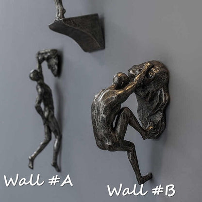 Avelena | 3D Wand Skulptur Kletterfigur | Moderne Kunst Deko | Premium Qualität & einfache Montage