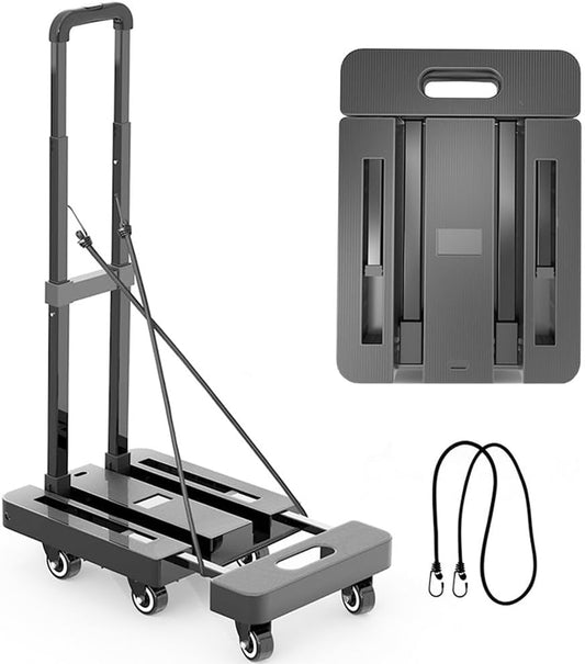 Avelena | 6-Rad Falt-Handwagen mit 227 kg Tragfähigkeit & Teleskopgriff – LoadMaster