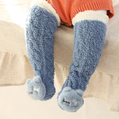 Avelena | Ein Paar Baby süße Koralle Fleece Socken