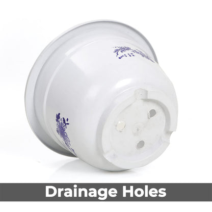 Avelena | Blumentopf aus Kunststoff mit Bambusmotiv – Eleganter Pflanztopf für Balkon und Garten