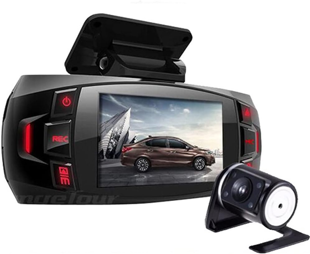 Avelena | Dual-Kamera-Dashcam 2,7" LCD mit 170° Weitwinkel und Rückansicht