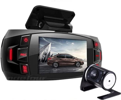 Avelena | Dual-Kamera-Dashcam 2,7" LCD mit 170° Weitwinkel und Rückansicht