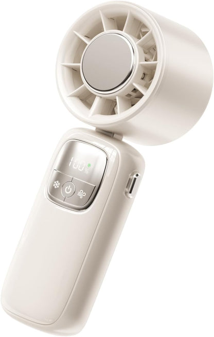 Avelena | Tragbarer faltbarer Handventilator mit LED-Anzeige 100 Geschwindigkeiten