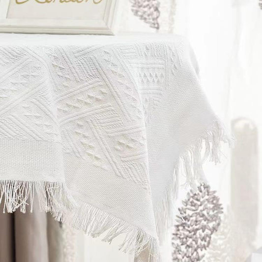 Avelena | Waffel Moderne Tischdecke, gestrickte Stoffspitze Kaffeetuch, runde Tischdecke, rechteckige Tischdecke