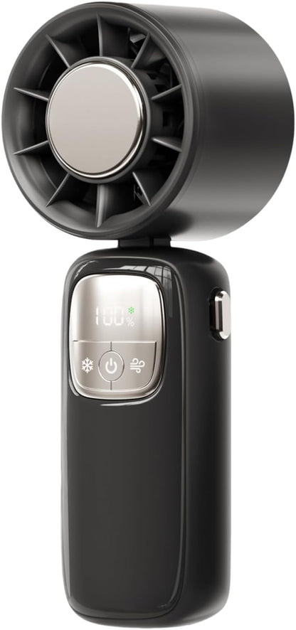 Avelena | Tragbarer zusammenklappbarer Handventilator mit LED-Display 100 Geschwindigkeiten