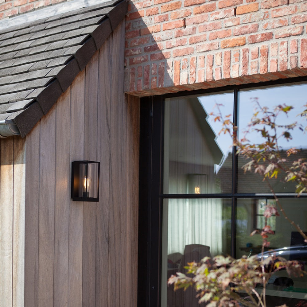 Avelena | Lutec 5288803012 Flair Matt Schwarz Außen Vintage Flush Laterne Wandlicht