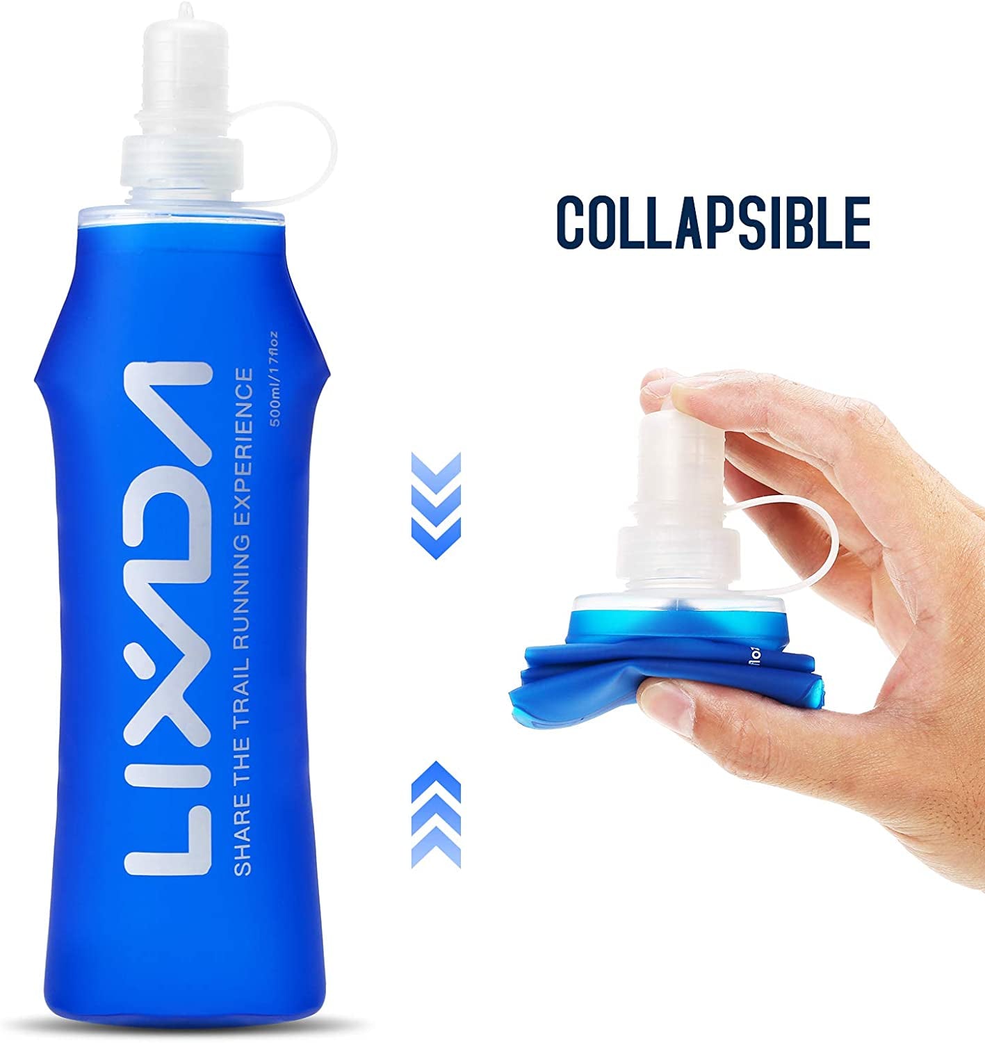 Avelena | Zusammenklappbare Wasserflaschen, Faltbare Bpa-Freie Hydrationswasserflaschen Für Outdoor-Laufen, Wandern Und Radfahren