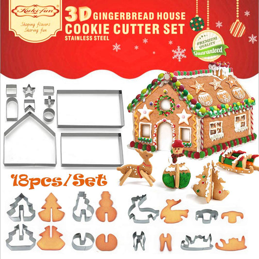 Avelena | Weihnachten Edelstahl 3D Ausstechform (18 Stück)