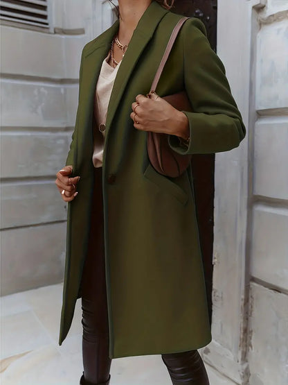 Avelena | Damen Eleganter Trenchcoat Lang