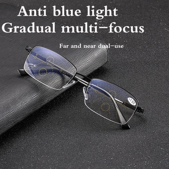 Avelena | Titanprogressive Fern- und Nahbereich Dual-Use Lesebrille
