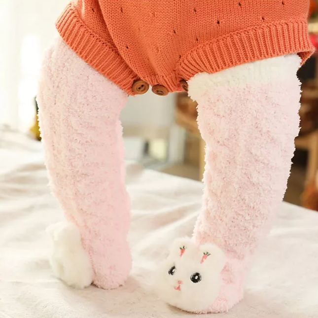 Avelena | Ein Paar Baby süße Koralle Fleece Socken