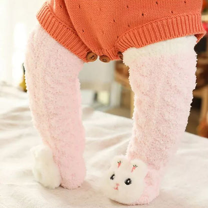 Avelena | Ein Paar Baby süße Koralle Fleece Socken