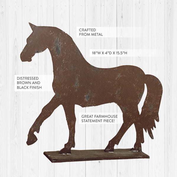 Avelena | Rostige Patina Pferdesilhouette Statue