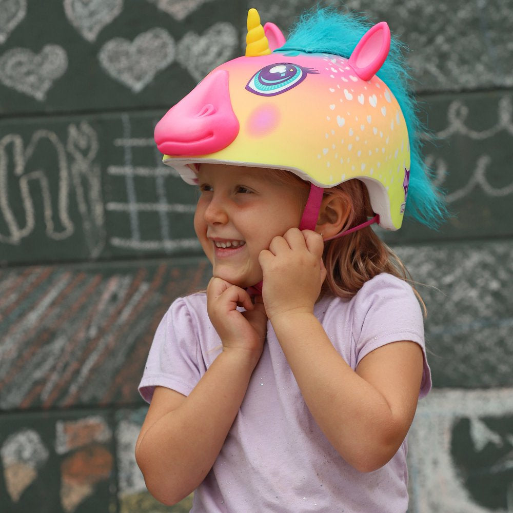 Avelena | Super Regenbogen Einhorn Fahrradhelm, Kinder 5+ (50-54Cm)