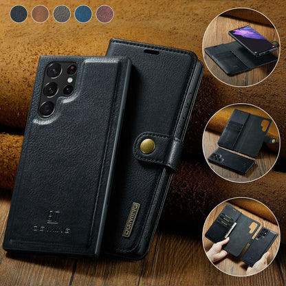 Avelena | 2 in 1 abnehmbare Flip-Ledertasche für Samsung Galaxy
