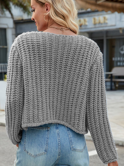 Avelena | Strickjacke mit Rundhalsausschnitt, Knöpfen und Taschen