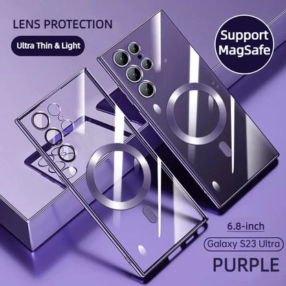 Avelena | Transparente Luxus-Beschichtung Magnetische Abdeckung für Samsung
