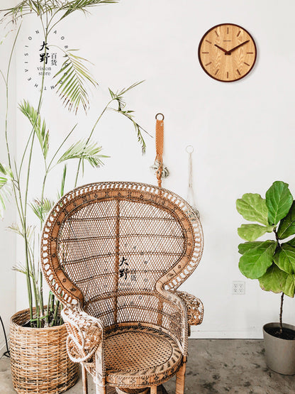 Avelena | Minimalistische Stille Holz-Wanduhr 12 Zoll