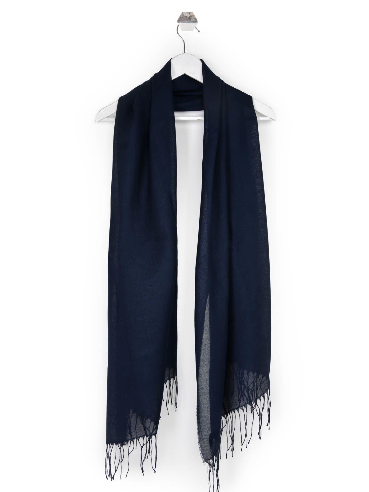 Avelena | Swish Leichtgewicht Seide & Wolle Schal Marineblau