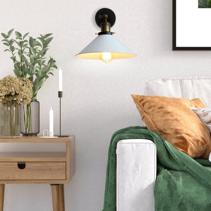 Avelena | Weiß Industriell Vintage Wand Sconce Licht