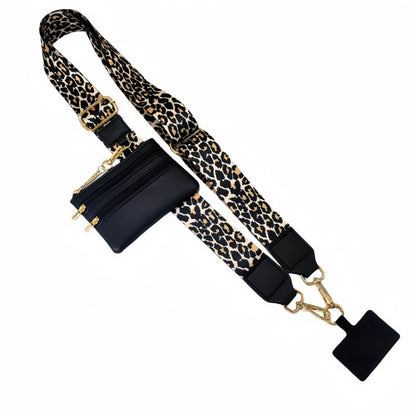Avelena | Verstellbarer Telefon Lanyard Crossbody Gurt mit Geldbörse