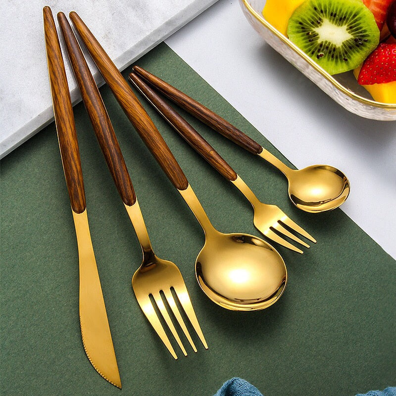 Avelena | Holzgriff Besteckset