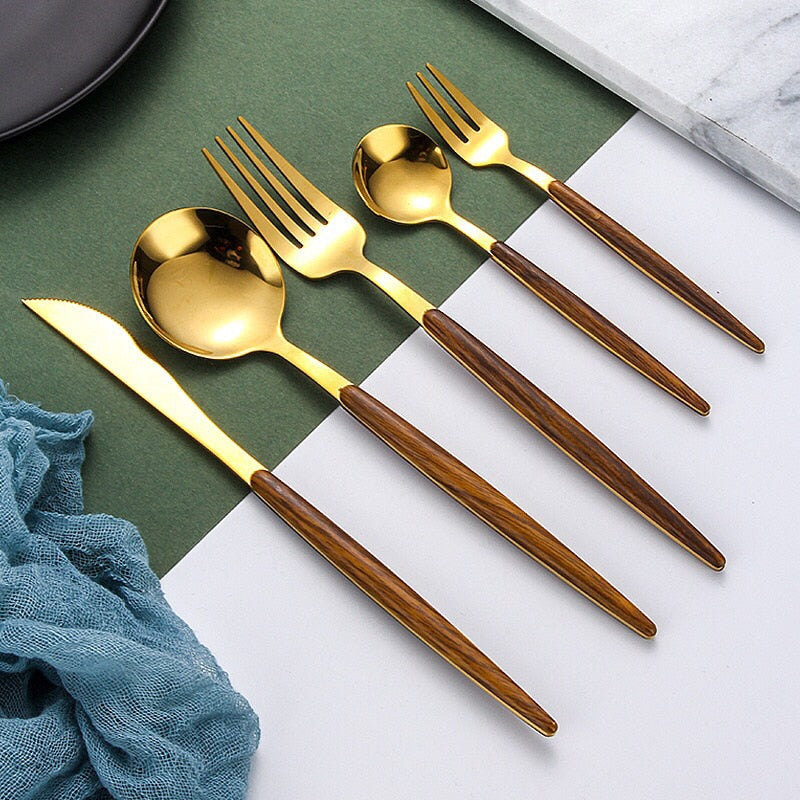 Avelena | Holzgriff Besteckset
