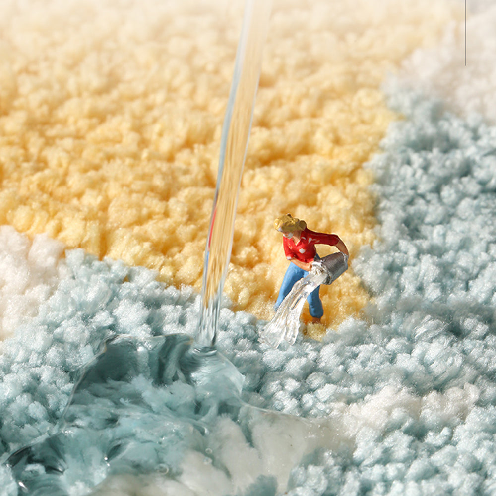 Avelena | Feblilac Get Naked Weiße Boden Badezimmermatte, 50x80cm Badezimmerteppich, Plüsch wasserabsorbierend, rutschfeste Toilettamatte, Kunst Badezimmermatten, Beste Badteppiche