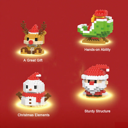 Avelena | Weihnachtsstil Kinder Lernspielzeug Bauklötze