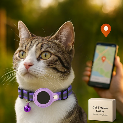 Avelena | Katzen GPS Tracker Halsband | Schnellverschluss, reflektierendes Design & strapazierfähig für Outdoor-Sicherheitsabenteuer